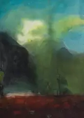 Eva Kubbos, Mood of the Mountains, Acrylic on Paper