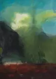 Eva Kubbos, Mood of the Mountains, Acrylic on Paper