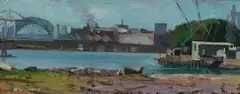 Rozelle Bay 2 by Brian Blanchard, Oil on Panel, sold Dec 2022