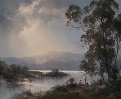 Boys by the River by Ramon Ward-Thompson, Oil on Canvas on Board, offered Dec 2022