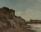 James Muir Auld, The Beach Fishermen, Oil on Canvas on Board