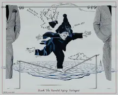 Matthew Martin, Hark the Herald Aging Swingers, 1993, Ink & Collage