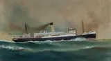 Arthur Victor Gregory, The SS Wandilla - Crossing The Bight, 1913, W/Clr & Gouache