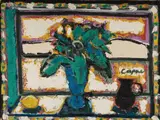 Christopher Capper, Still Life with Vase, Oil on Board