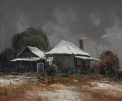 Doug Sealy, Winter-Carles Place, Wattle Flat [NSW], Oil on Canvas Board