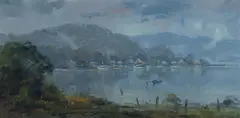 Doug Sealy, Moody Day, Saratoga [NSW], Oil on Canvas Board
