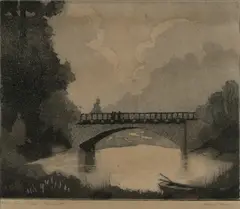 Molly O'Shea, Lennox Bridge, Parramatta, Aquatint 4/60