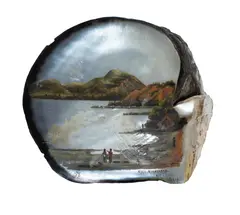 John Philemon Backhouse, Koto Atamaheke, Hot Lake Whaka, Oil on Shell