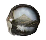 John Philemon Backhouse, Untitled, Likely Mt Egmont, Oil on Shell