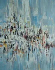 Albert Alcalay, Industrial Harbour, 1960, Remnants of Institute of Contemporary Art, Boston, label verso
