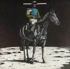 Fernando Bellver, Crónica de Una Carrera (Chronicle of a Career): Bellver & Hergé, c.1984, Colour Etching 5/10 P/A
