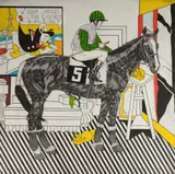 Fernando Bellver, Crónica de Una Carrera (Chronicle of a Career): Lichtenstein, c.1984, Colour Etching 5/10 P/A