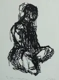 Arthur Coleman Danto, Posture of Contemplation, 1959, Woodcut 214/225