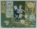 Richard Bawden, Letter from France, Linocut 20/85