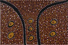 Shirley Bray, Barringun, Yarrunga (Chinamans Garden), 1998, Natural Earth Pigments on Canvas