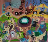 Maureen Morrangulu Thompson, Early Days, 2000, Acrylic on Canvas