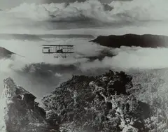 Frank Hurley, - Biplane Over Megalong Valley