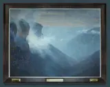 Alfred Coffey, Mist in the Jamison Valley, 1915, Oil on Canvas