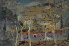 Moya Dyring, Les Dardennes, Oil on Board