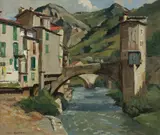 Will Ashton, Afternoon Light, Sospel, France, Oil on Canvas on Board
