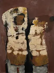 Frank Hodgkinson, The Barren Passion of Summer, 1963, This painting is accompanied by the original exhibition brochure from The Hungry Horse Gallery, & two exhibition reviews published in the Sunday Telegraph & Sun Newspapers