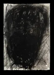 Mike Parr, Self Portrait, No.6, 1988, Etching with Hand-Applied Ink (unique)