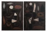 John Coburn, Guringai, Pastel Diptych
