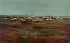 Kimberley Landscape by Ray Crooke, c.1960, Oil on Canvas, sold Aug 2022