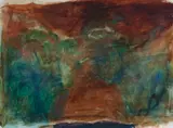 Idris Murphy, Untitled (Landscape), Handworked Monotype