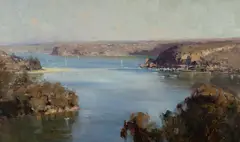 Ken Knight, Afternoon Reflections [Middle Harbour, Sydney], Oil on Board