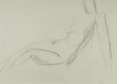 Godfrey Miller, Reclining Nude, Pencil