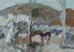 Elisabeth Cummings, Near Chambers Gorge, Flinders Ranges, 2008, Gouache on Paper