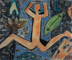 Figures by Graham Fransella, Pastel & Charcoal, offered Aug 2022