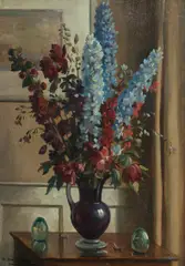 Daryl Lindsay, Interior - Still Life, Oil on Board