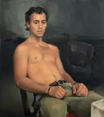 Peter Churcher, Nick Reclining, 2002, Oil on Linen