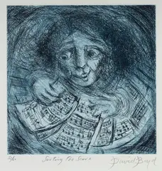 David Boyd, Sorting the Score, Etching 53/60