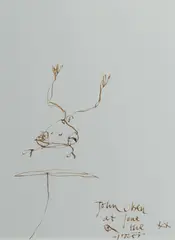 Frog at Jone[s] the Grocer, c.1997/8 by John Olsen, Ink on Paper, sold Aug 2022