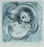 David Boyd, Musician and Lute, Etching 36/60