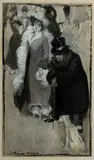 George Washington Lambert, Her Aim / What was her Maiden Name? / Her Maiden Aim was Money, Ink & Gouache