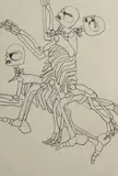 Sidney Nolan, Convict Skeletons, c.1985, Lithograph 53/100