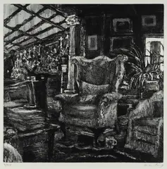 Margaret's [Margaret Olley] Chair by Nicholas Harding, 2003, Ex Rex Irwin Art Dealer - exhibited 'Nicholas Harding, Recent Paintings and Etchings,' March 2004, sold Aug 2022