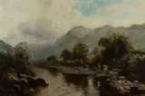 Charles Rolando, On the Usk, Abergavenny [Wales], Oil on Canvas
