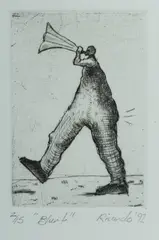 Geoffrey Ricardo, Blurt, 1992, Etching 2/15