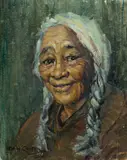 Ida Harriet Carey, Maori Woman, 1970, Oil on Board