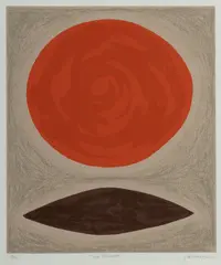 Two Planets by John Coburn, 2002, S/Print 36/75, sold Aug 2022
