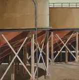 Sybil Curtis, Settling Tanks I, 2000, Oil on Linen