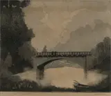 Molly O'Shea, Lennox Bridge, Parramatta, Aquatint 4/60