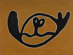 Mabel Juli, Glingennayn, Warloo Country, 2000, Natural Ochres on Canvas