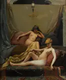 Luis Ricardo Falero, Nudes in an Interior, 1880, Oil on Canvas on Board