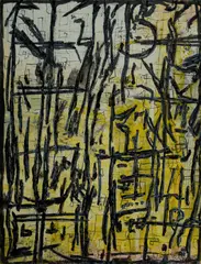 Desiderius Orban, Gate, 1967, Mixed Media on Paper